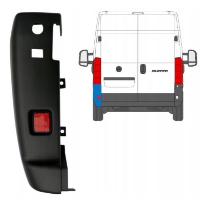 Roh zadního nárazníku 180 stupňů na Peugeot Boxer 2018- / Levá 16033