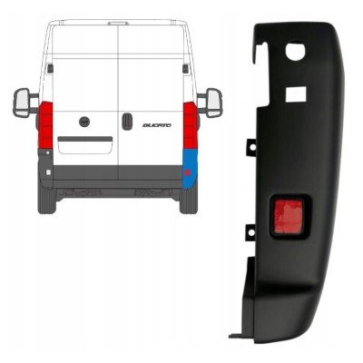 Roh zadního nárazníku 180 stupňů na Peugeot Boxer 2018- / Pravá 16032