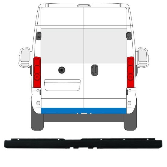 Zadní nárazník s otvorem pro tažné zařízení na Opel Movano 2021- 16167