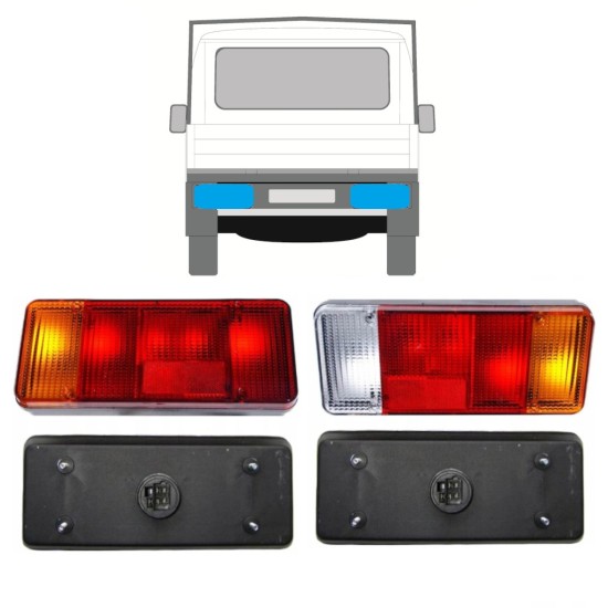 Zadní lampa na Fiat Ducato 2006-2014 / Levá+Pravá / Sada 9841