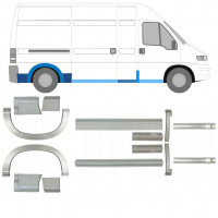 Opravný plech prahu + zadního blatníku na Fiat Ducato Boxer Relay 1994-2006 / LWB / Sada 11524