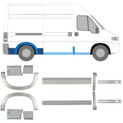Opravný plech prahu + zadního blatníku na Citroen Jumper 1994-2006 / Sada 14232