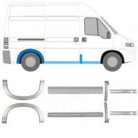 Opravný plech prahu + zadního blatníku na Fiat Ducato Boxer Relay 1994-2006 / SWB / Sada 11516