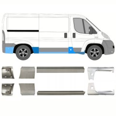Opravný plech prahu na Citroen Jumper 2006-2025 / Levá+Pravá / Sada 14155