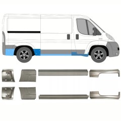 Opravný plech prahu na Fiat Ducato 2006-2025 / Levá+Pravá / Sada 10885