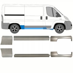 Opravný plech prahu + zadního blatníku na Fiat Ducato 2006-2025 / Levá+Pravá / Sada 8861