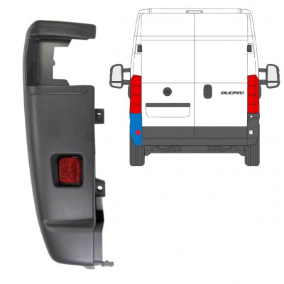 FIAT DUCATO 2006-2018 ZADNÍ NÁRAZNÍK 270 DEGREE / LEVÝ