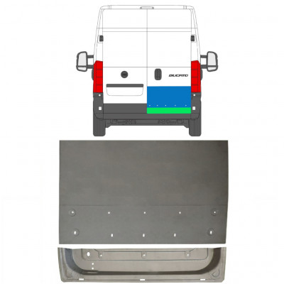 FIAT DUCATO 2006- OPRAVA ZADNÍCH DVEŘÍ / NASTAVIT / PRÁVA