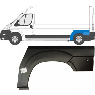 FIAT DUCATO 2006- OPRAVA ZADNÍHO BLATNÍKU PANEL / LEVÝ