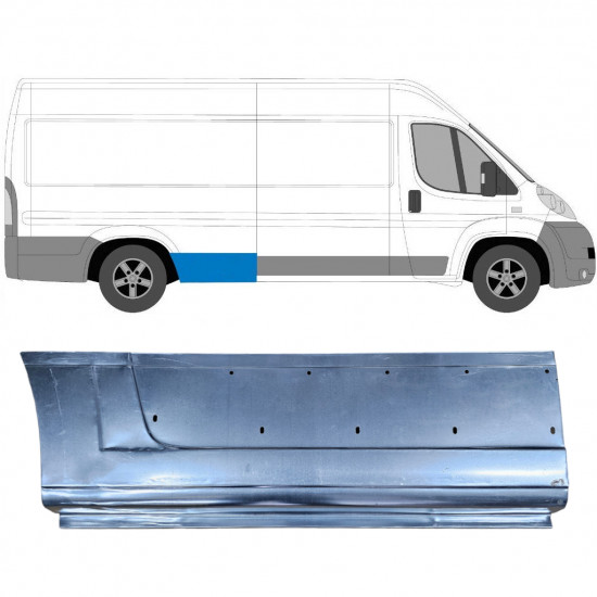 Lem zadního blatníku na Fiat Ducato 2006- / Pravá 6527