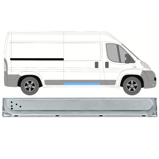 Opravný plech posuvných dveří vnitřní na Fiat Ducato 2006-2026 / Pravá 17042