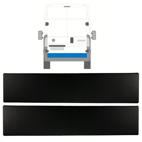 Boční lišta zadních dveří na Fiat Ducato 2018- / Levá+Pravá / Sada 9834