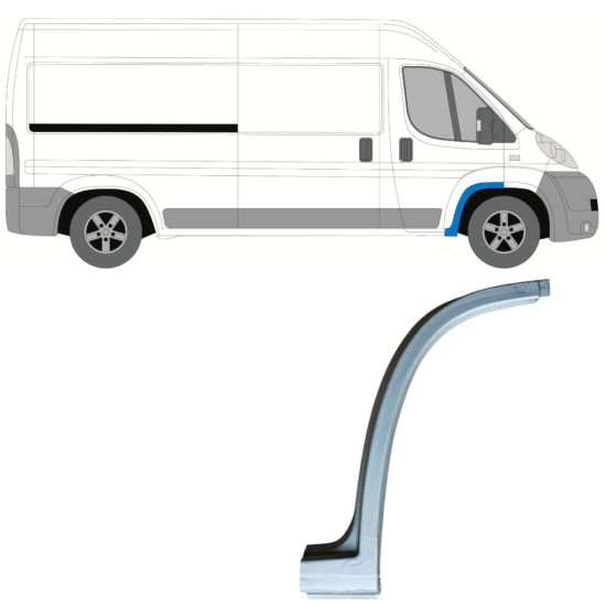 Opravný plech předního podběhu na Fiat Ducato 2006-2026 / Pravá 16827