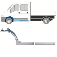 Opravný plech prahu + předního blatníku na Fiat Ducato 1994-2006 / Levá / Sada 9904