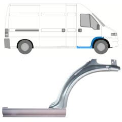 Opravný plech prahu + předního blatníku na Fiat Ducato 1994-2006 / Pravá / Sada 9901