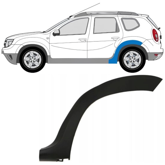 Boční lišta zadního blatníku na Dacia Duster 2010-2017 / Levá 16020