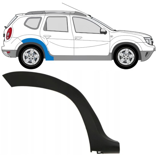 Boční lišta zadního blatníku na Dacia Duster 2010-2017 / Pravá 16019