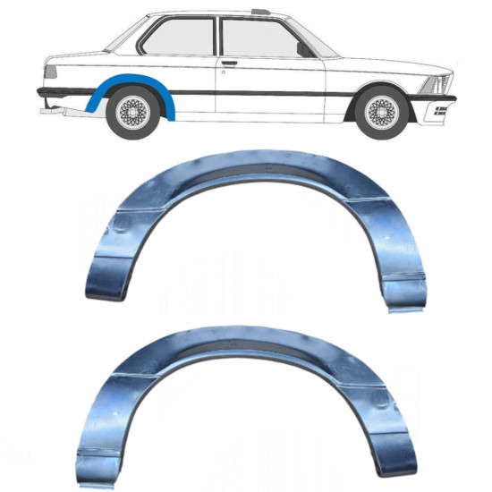 Lem zadního blatníku na BMW 3 E21 1975-1984 / Levá+Pravá / Sada 6411