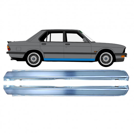 Opravný plech prahu na BMW 5 E28 1981-1987 / Levá+Pravá / Sada 9498