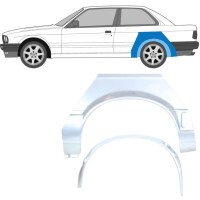 Opravný plech vnitřního + vnějšího zadního blatníku na BMW 3 E30 1987-1994 / Levá / Sada 10852
