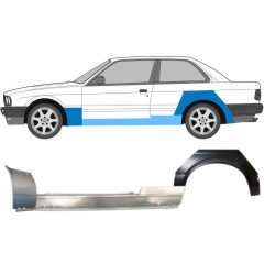 Opravný plech prahu + předního blatníku + zadního blatníku na BMW 3 E30 1982-1987 / Levá / Sada 11509