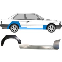 Opravný plech prahu + předního blatníku + zadního blatníku na BMW 3 E30 1982-1987 / Pravá / Sada 11508