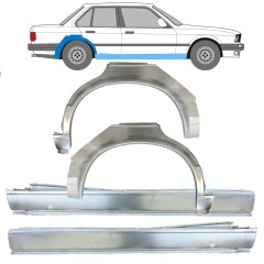 Celý práh + opravný plech zadního blatníku na BMW 3 E30 1982-1987 / Sada 11239