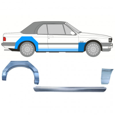 BMW 3 E30 CABRIO 1985-1987 OPRAVA ZADNÍHO BLATNÍKU + PRAH + OPRAVA PŘEDNÍHO BLATNÍKU / NASTAVIT / PRÁVA