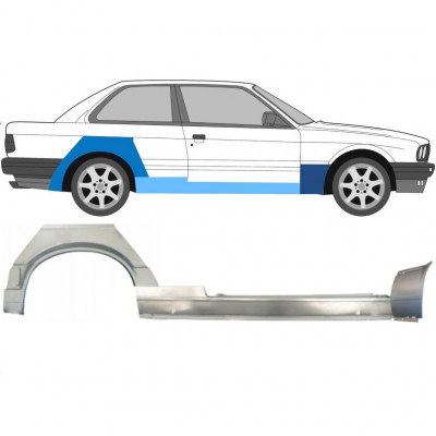 BMW 3 E30 1987-1994 2 DVEŘE OPRAVA ZADNÍHO BLATNÍKU + PRAH + OPRAVA PŘEDNÍHO BLATNÍKU / PRÁVA