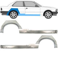 Celý práh + opravný plech zadního blatníku na BMW 3 E30 1987-1994 / Sada 11507
