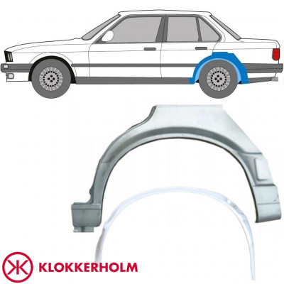 BMW 3 E30 1987-1994 4 DVEŘE OPRAVA ZADNÍHO BLATNÍKU VNITŘNÍ + VNEJSI / NASTAVIT / LEVÝ