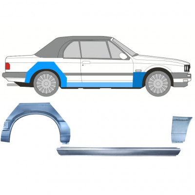 BMW 3 E30 CABRIO 1987-1994 OPRAVA ZADNÍHO BLATNÍKU + PRAH + OPRAVA PŘEDNÍHO BLATNÍKU / NASTAVIT / PRÁVA