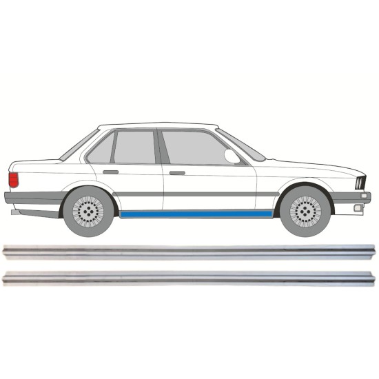 Opravný plech prahu vnitřní na BMW 3 E30 1982-1994 / Levá+Pravá / Sada 15110