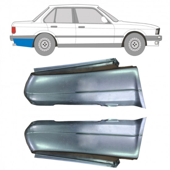 Lem zadního blatníku na BMW 3 E30 1982-1987 / Levá+Pravá / Sada 6386