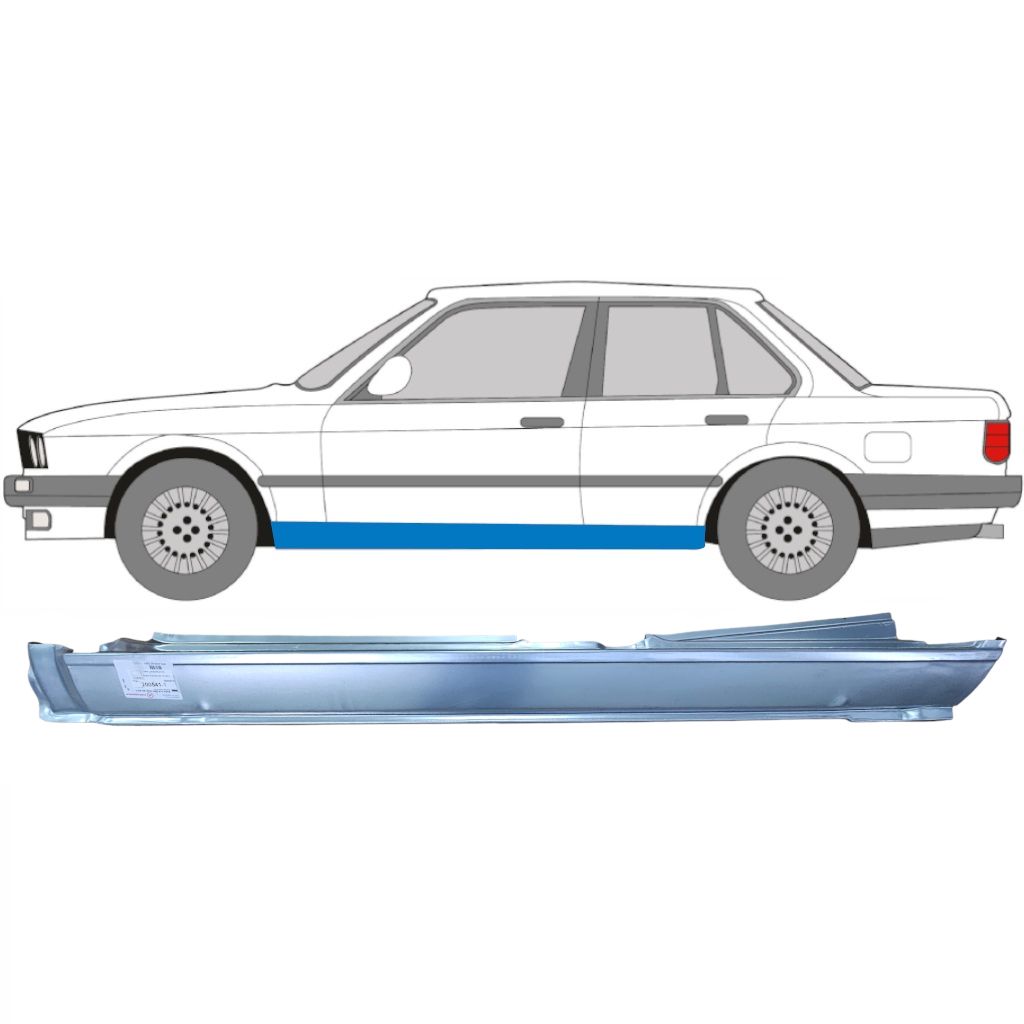 BMW 3 E30 1982-1994 4-DVEŘE CELÝ OPRAVA PRAHU / LEVÝ