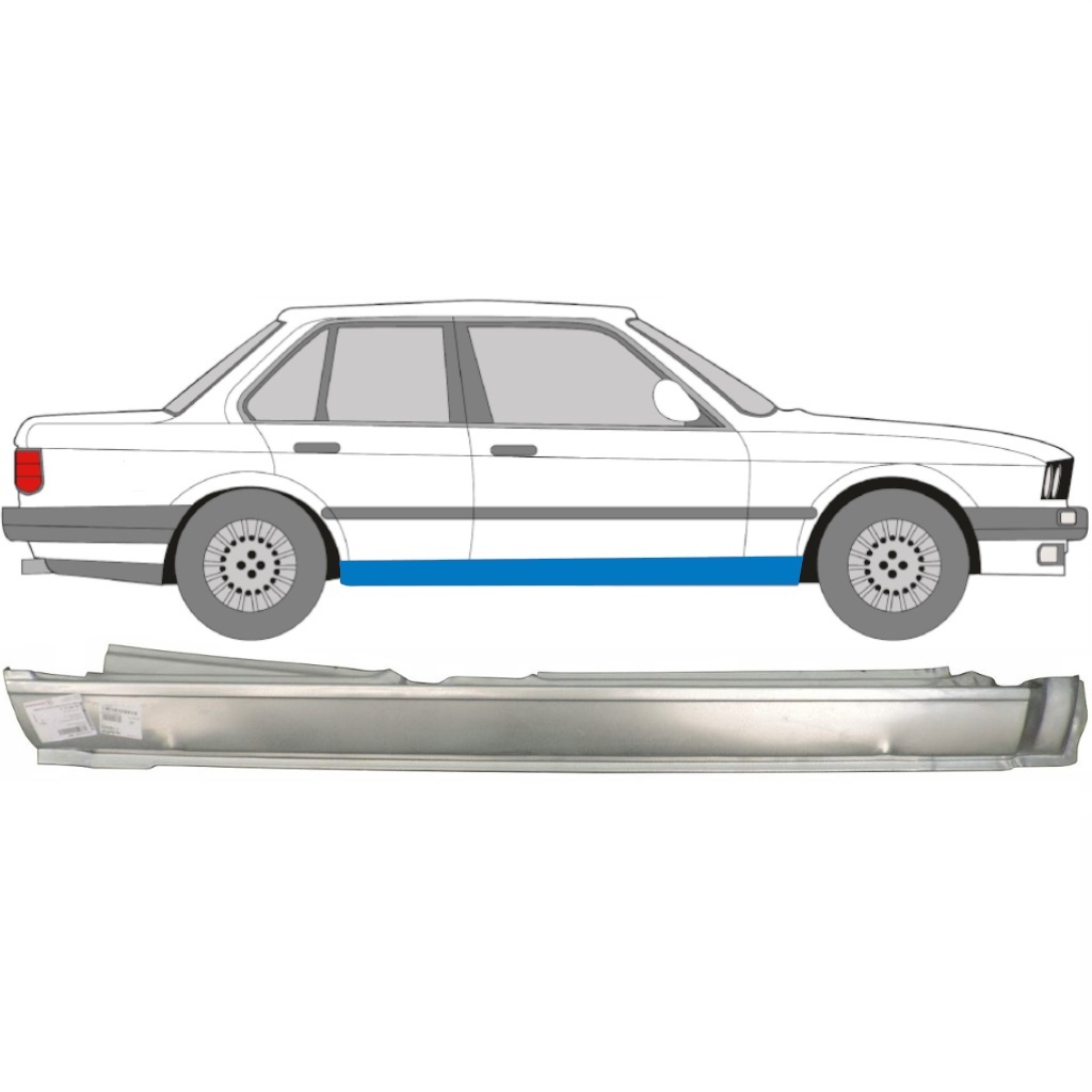 BMW 3 E30 1982-1994 4-DVEŘE CELÝ OPRAVA PRAHU / PRÁVA