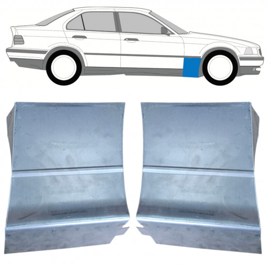 Opravný plech předního blatníku na BMW E36 3 1990-2000 / Levá+Pravá / Sada 9851