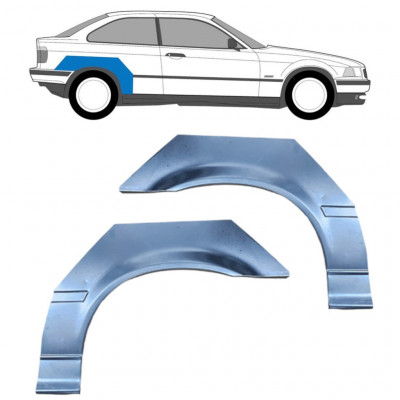 Lem zadního blatníku na BMW 3 E36 / Levá+Pravá / COMPACT / Sada 5500