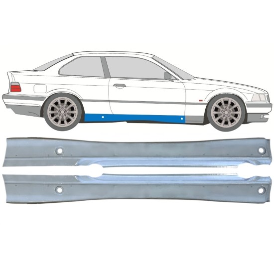 Kompletní práh na BMW 3 E36 1990-2000 / Levá+Pravá / COUPE / Sada 16067