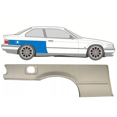 Lem zadního blatníku na BMW 3 E36 1990-2000 / Pravá / COUPE 16383