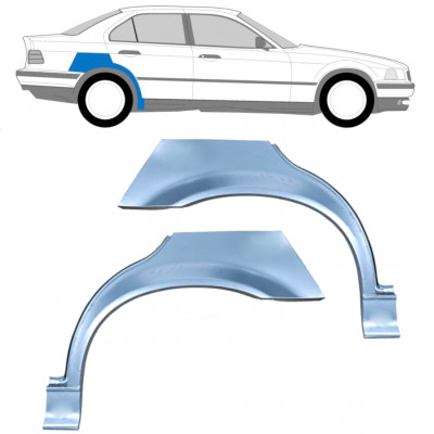 Lem zadního blatníku na BMW 3 E36 1990-2000  / Levá+Pravá / SEDAN / Sada 6393