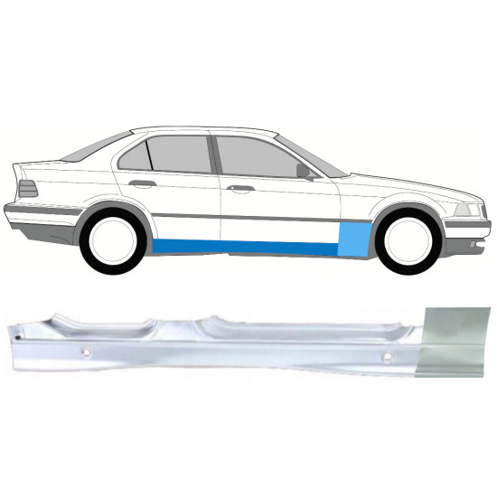 BMW 3 E36 1990-2000 OPRAVA PŘEDNÍHO BLATNÍKU + OPRAVA PRAHU / NASTAVIT / PRÁVA