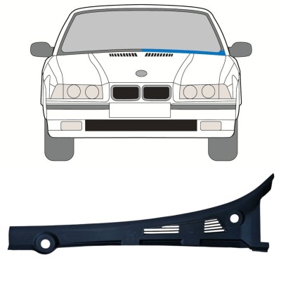 Opravný plech pod přední sklo na BMW 3 E36 1990-2000 / Levá / COMBI / SEDAN / COMPACT 16899