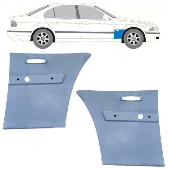 Opravný plech předního blatníku na BMW 5 E39 1996-2004 / Levá+Pravá / Sada 9829