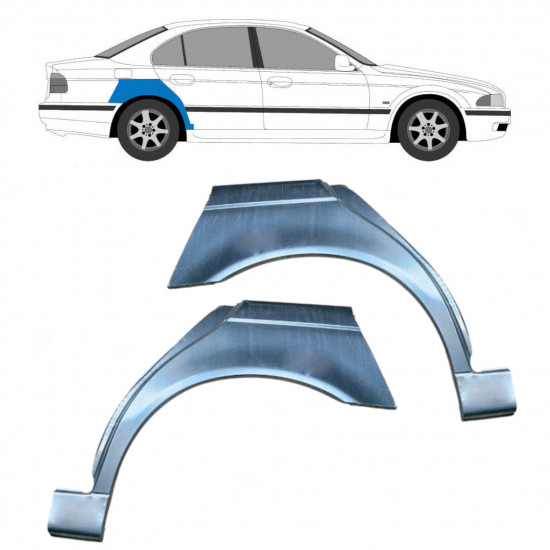 Lem zadního blatníku na BMW 5 E39 1996-2004  / Levá+Pravá / COMBI / SEDAN / Sada 6405