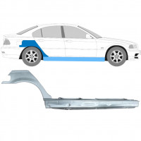 Opravný plech prahu + zadního blatníku na BMW E46 3 1998-2005 / Pravá / Sada 11258