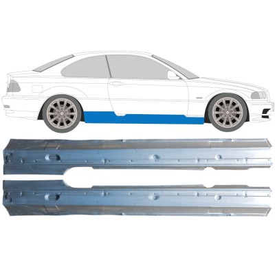 Kompletní práh na BMW 3 E46 1998-2006 / Levá+Pravá / COUPE / Sada 16814