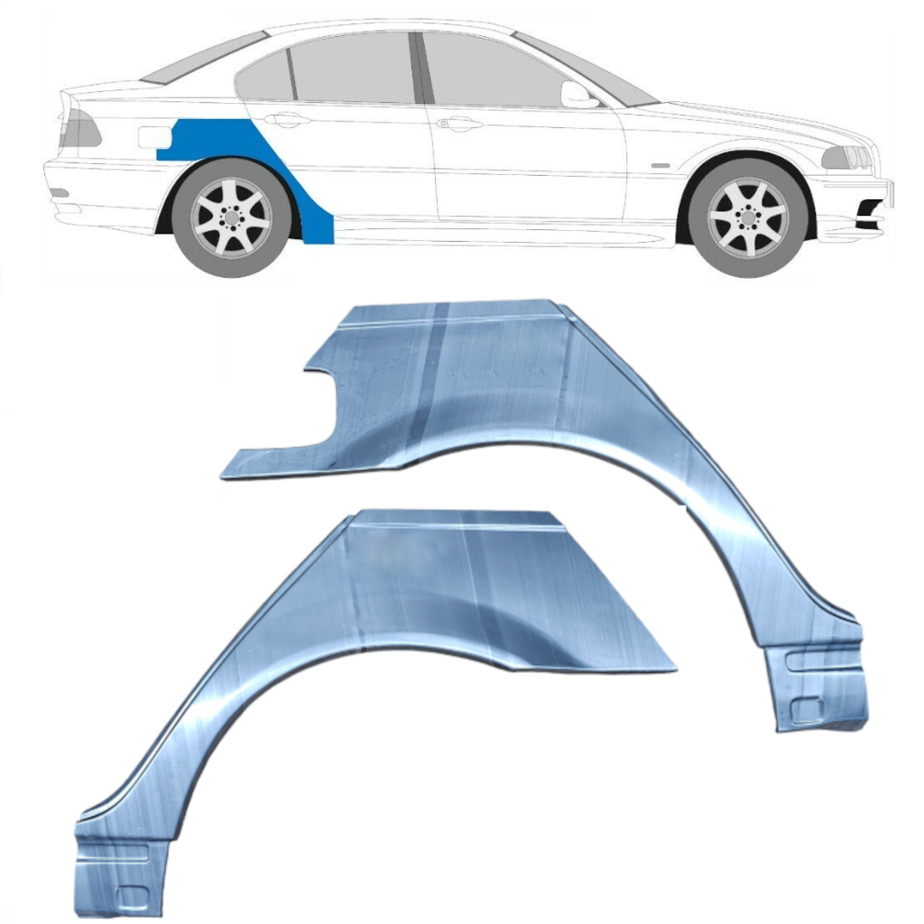 Lem Zadního Blatníku Na Bmw E46 3 1998-2005 / Levá+Pravá / Sada 6204