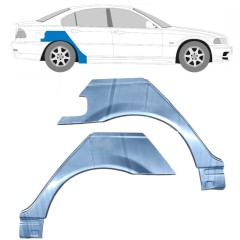Lem zadního blatníku na BMW 3 E46 1998-2006 / Levá+Pravá / Sada 6204