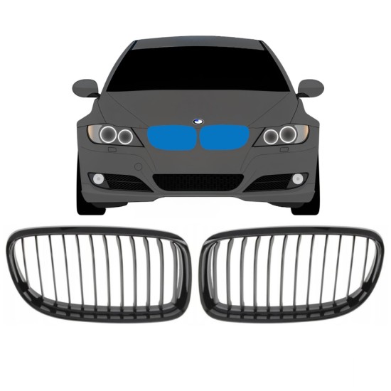 Mřížka na BMW 3 E90 2008-2012 / Levá+Pravá / Sada 16305